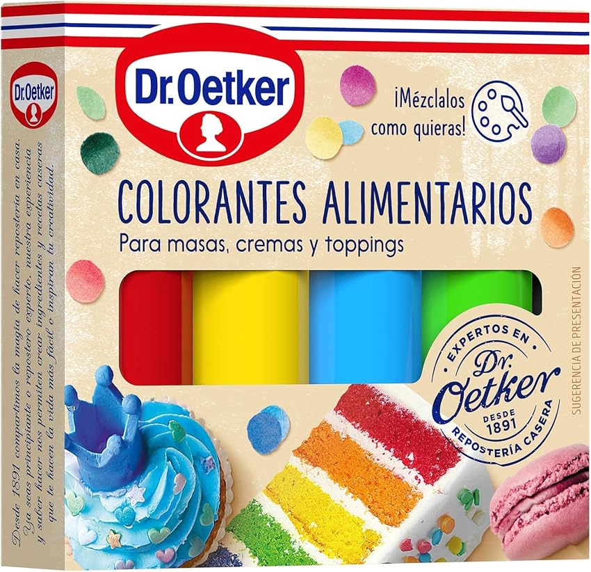 Detalle 2 de DR. OETKER Colorantes Alimentarios 17 unidades 🌈