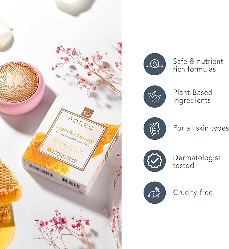 Thumbnail 4 de FOREO UFO Manuka Honey Mascarilla Facial Antiedad 🌿 Pack de 6