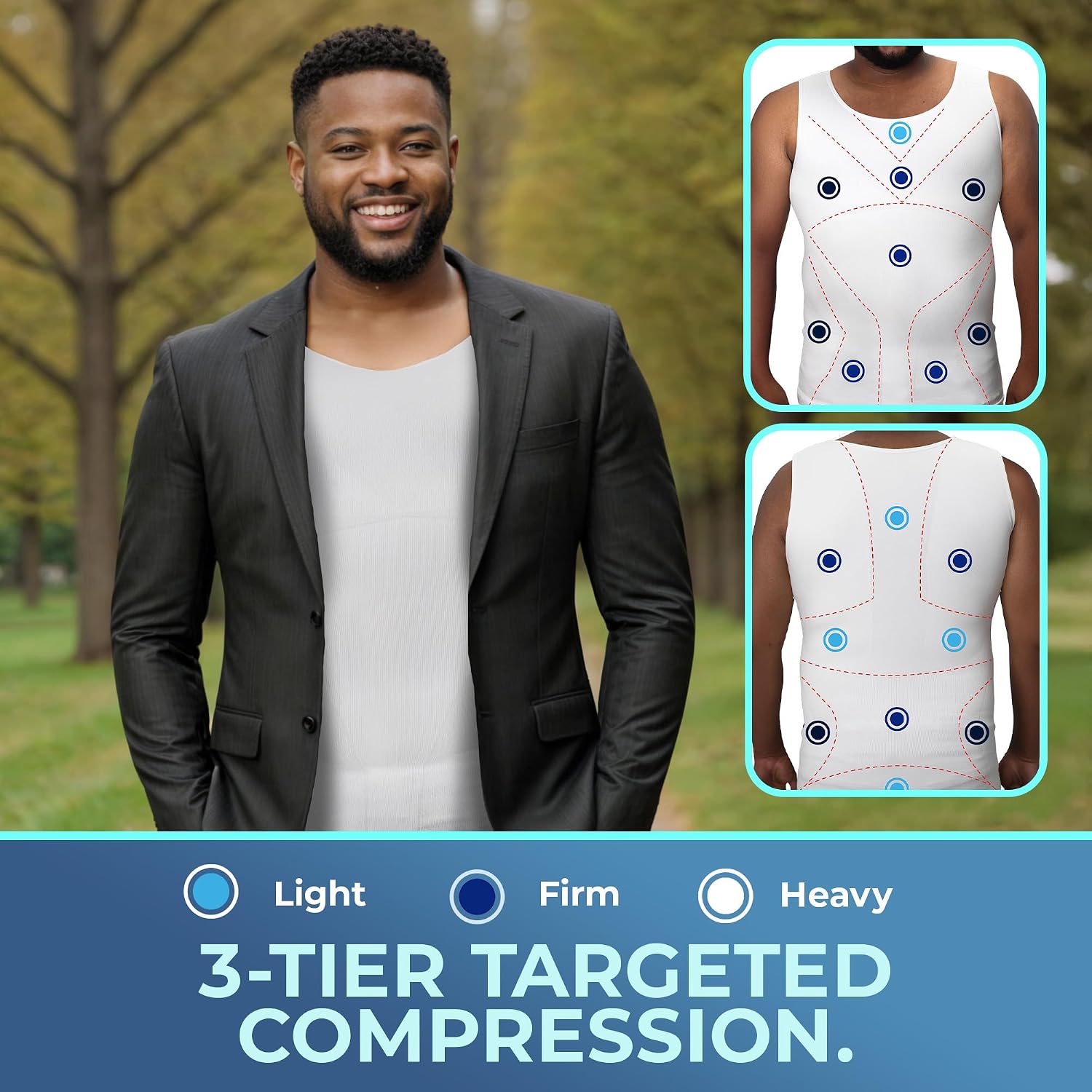 Thumbnail 4 de QORE LOGIQ Gynecomastia Compression Shirts for Men — Slimming Tank Top for Big & Tall builds