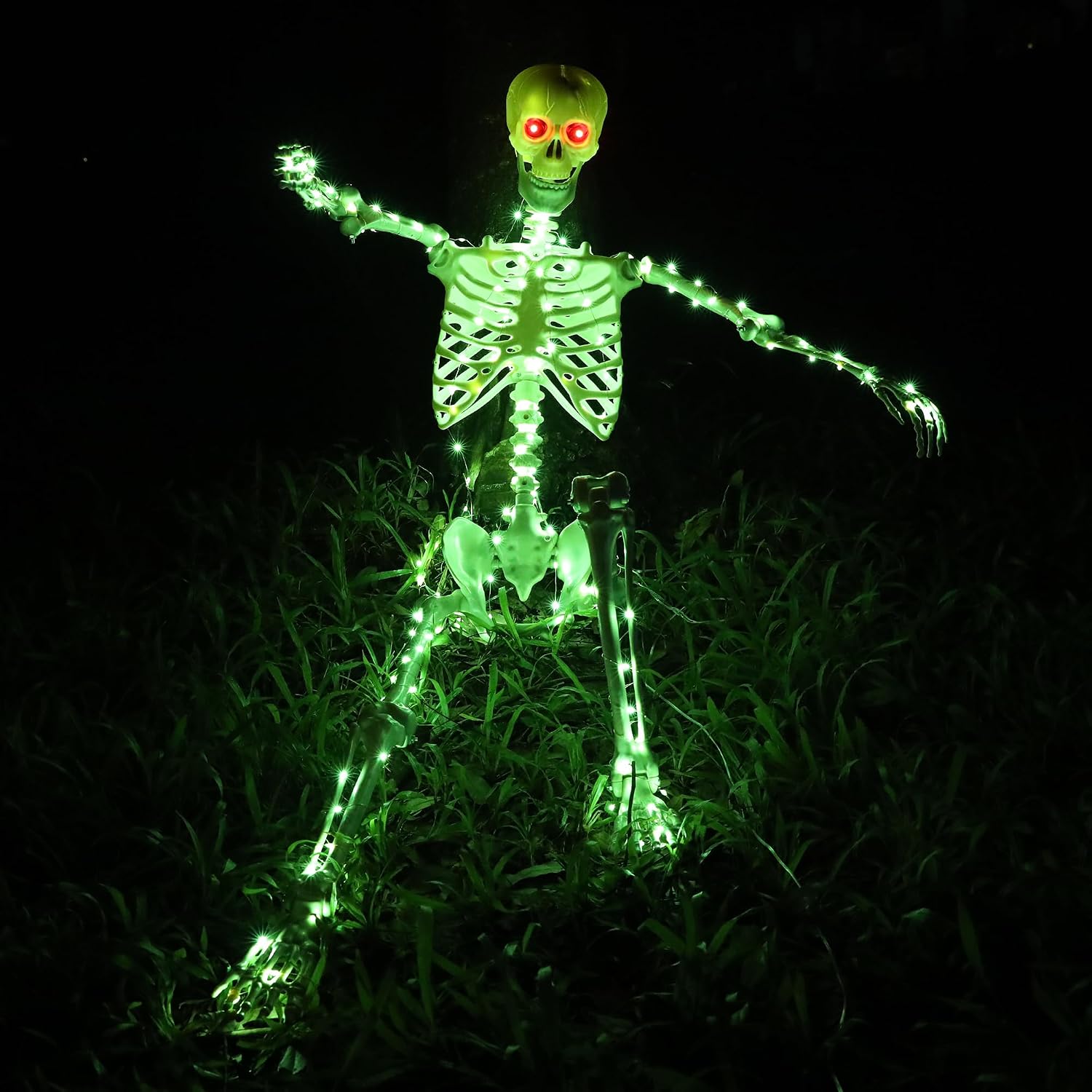 Detalle de Starweeks Starweeks-102-FT 135 cm Light-Up Poseable Skeleton with 205 LEDs
