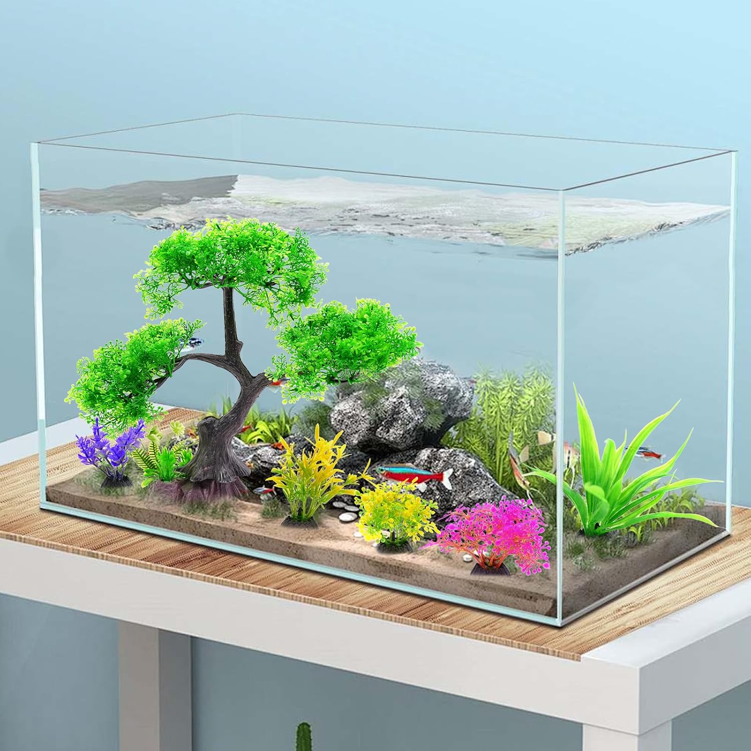 Thumbnail 3 de JJQHYC 10 Pack Fish Tank Decorations