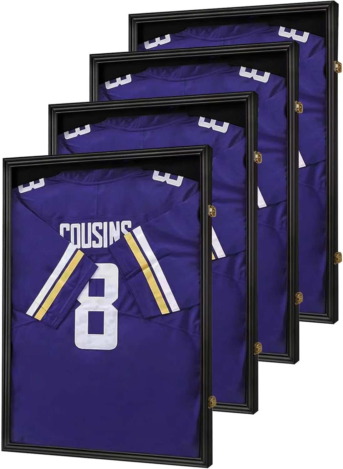 Thumbnail 6 de Jinchuan Large Jersey Display Case, Wood Frame, UV-Protection Acrylic, Locks