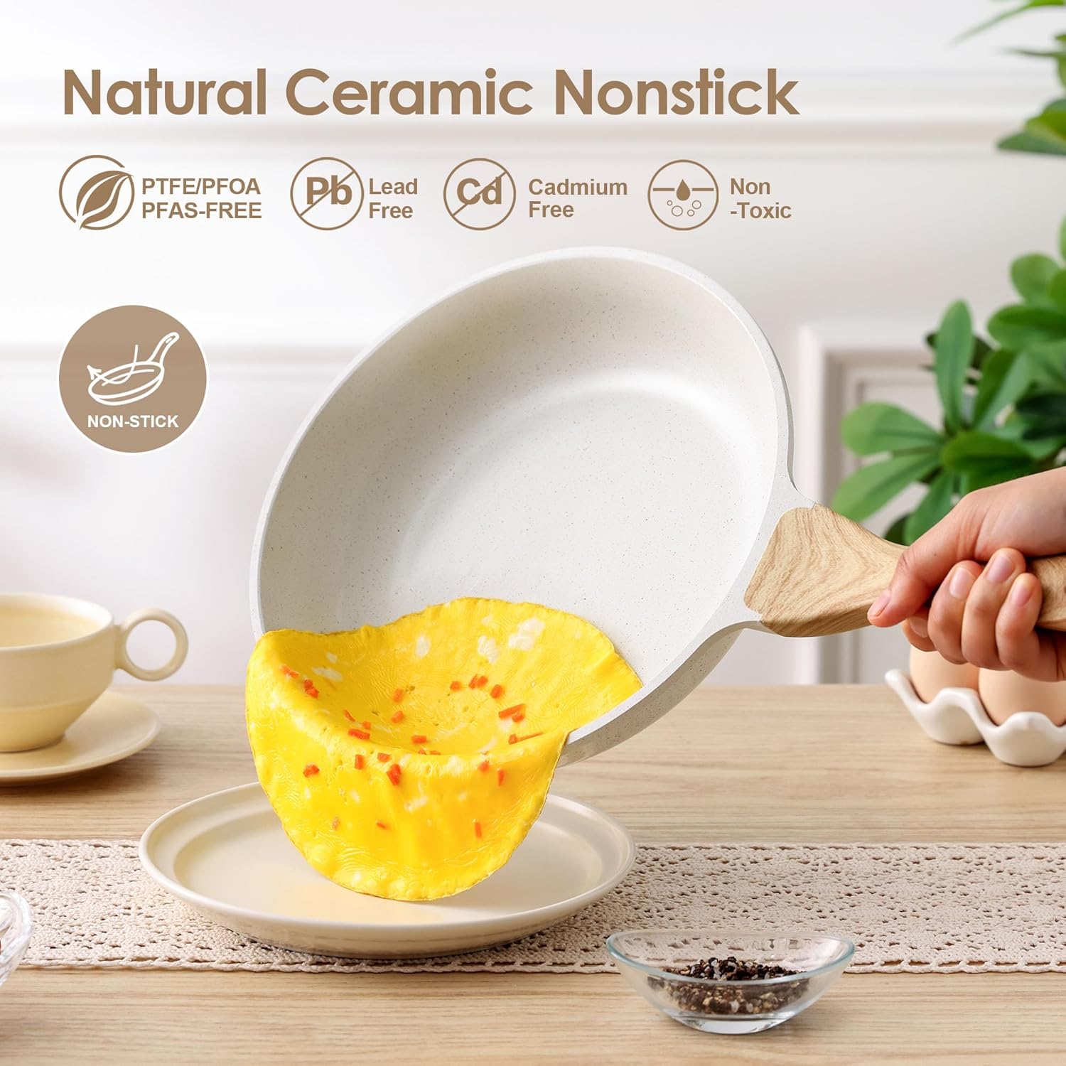 Thumbnail 1 de SENSARTE 16-Piece Nonstick Ceramic Cookware Set Review