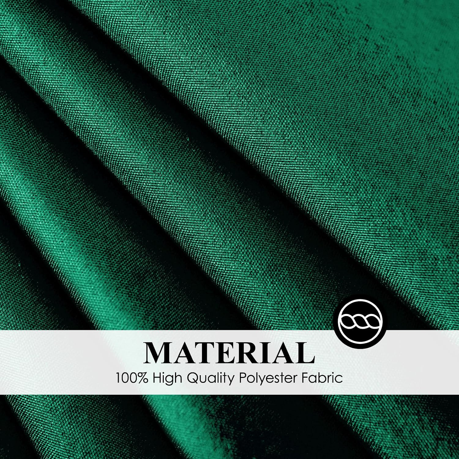 Thumbnail 5 de Aocoz Round Tablecloth 120 Inch Dark Green