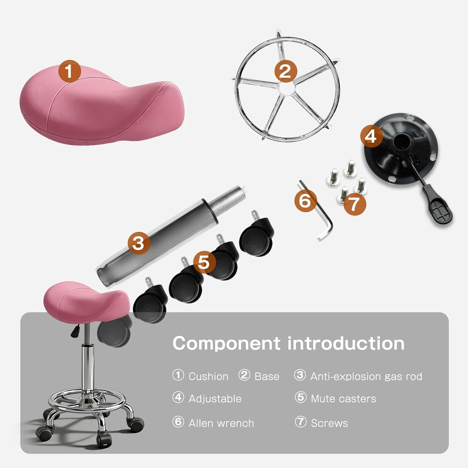 Detalle 1 de Timbertouch Saddle Stool, PU Leather