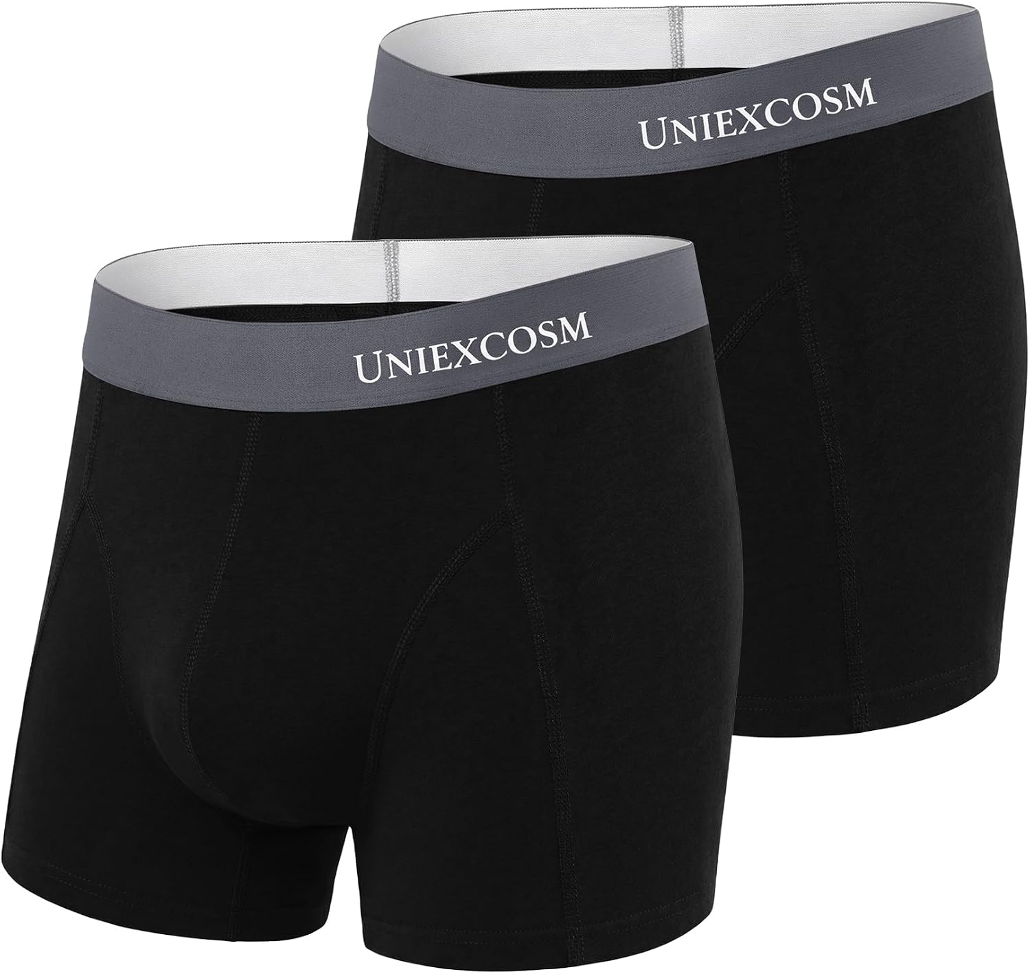 Detalle de Uniexcosm Caleçon Homme en Coton – Pack 3 ou 4 pièces, coupe classique ajustée sans couture