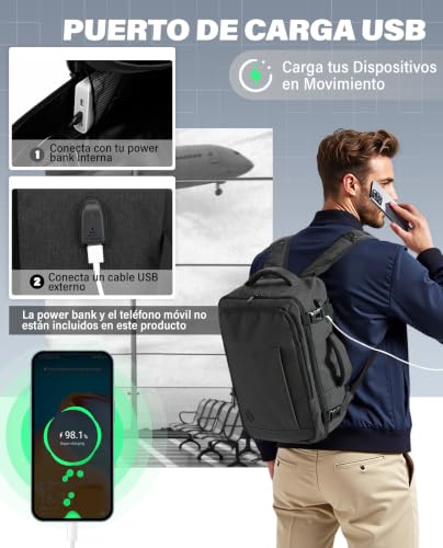 Thumbnail 6 de VANKEV Mochila de viaje cabina 40x20x25 cm (20 L) para Ryanair y aerolíneas
