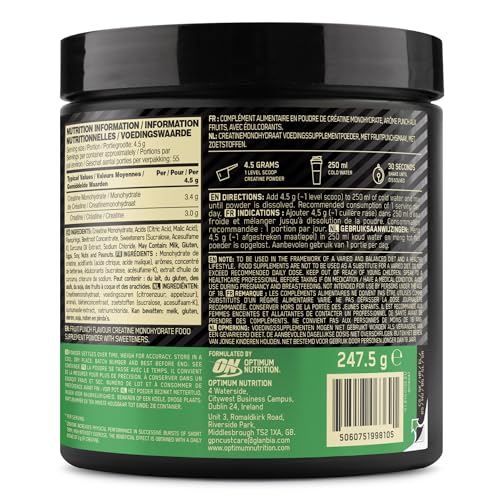 Thumbnail 2 de Optimum Nutrition Micronised Creatine Monohydrate Powder, 247.5g – finely milled, fast-absorb athletic creatine