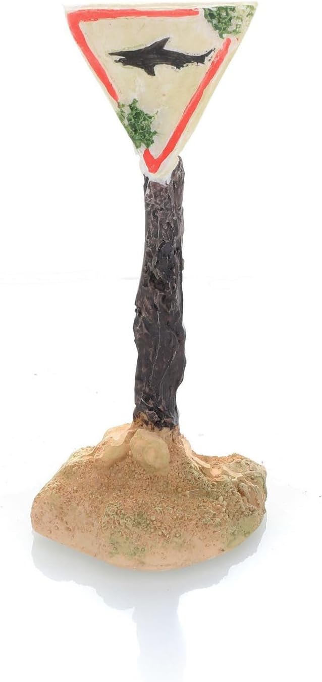 Thumbnail 6 de Cadzyre Harz Dekoration – Aquarium Warnschild mit Hai-Design für Beta-Aquarien (Gelber Hai, Klein)