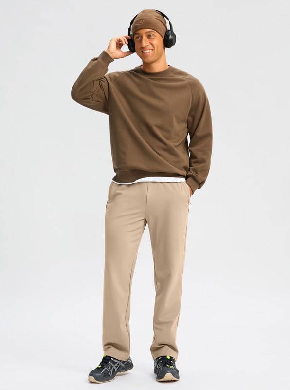 Thumbnail 5 de Pudolla Men's Fleece Lined Sweatpants with Zipper Pockets