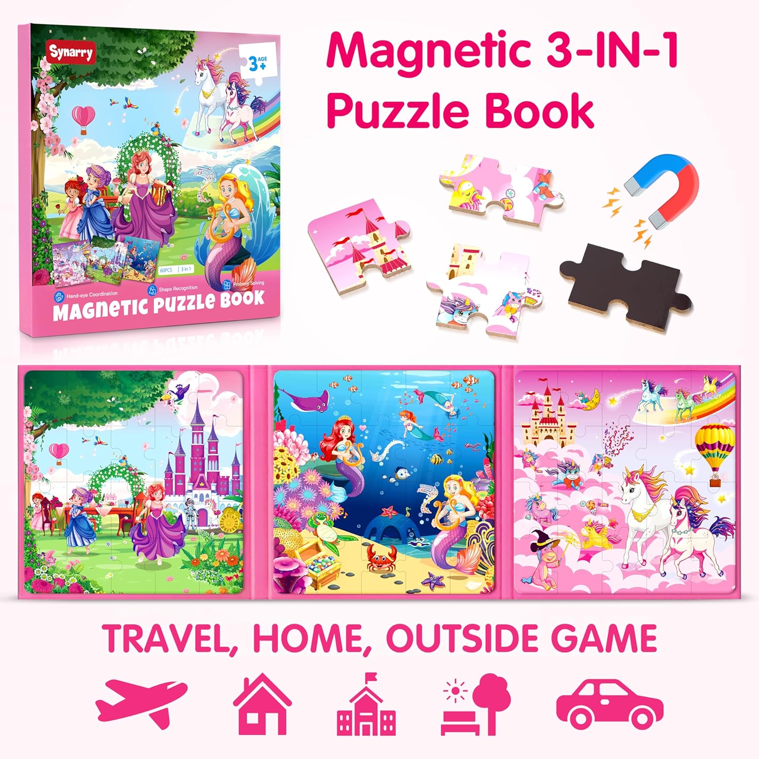 Thumbnail 1 de SYNARRY Unicorn Magnetic Puzzles for Girls