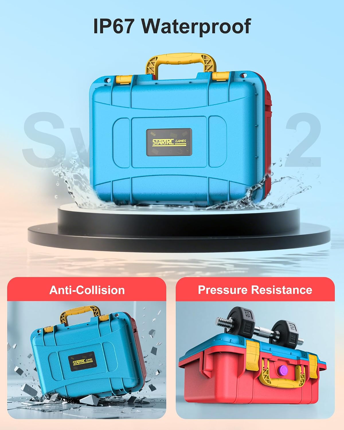 Detalle 2 de STARTRC GAMES Switch 2 Hartschalen-Tasche IP67