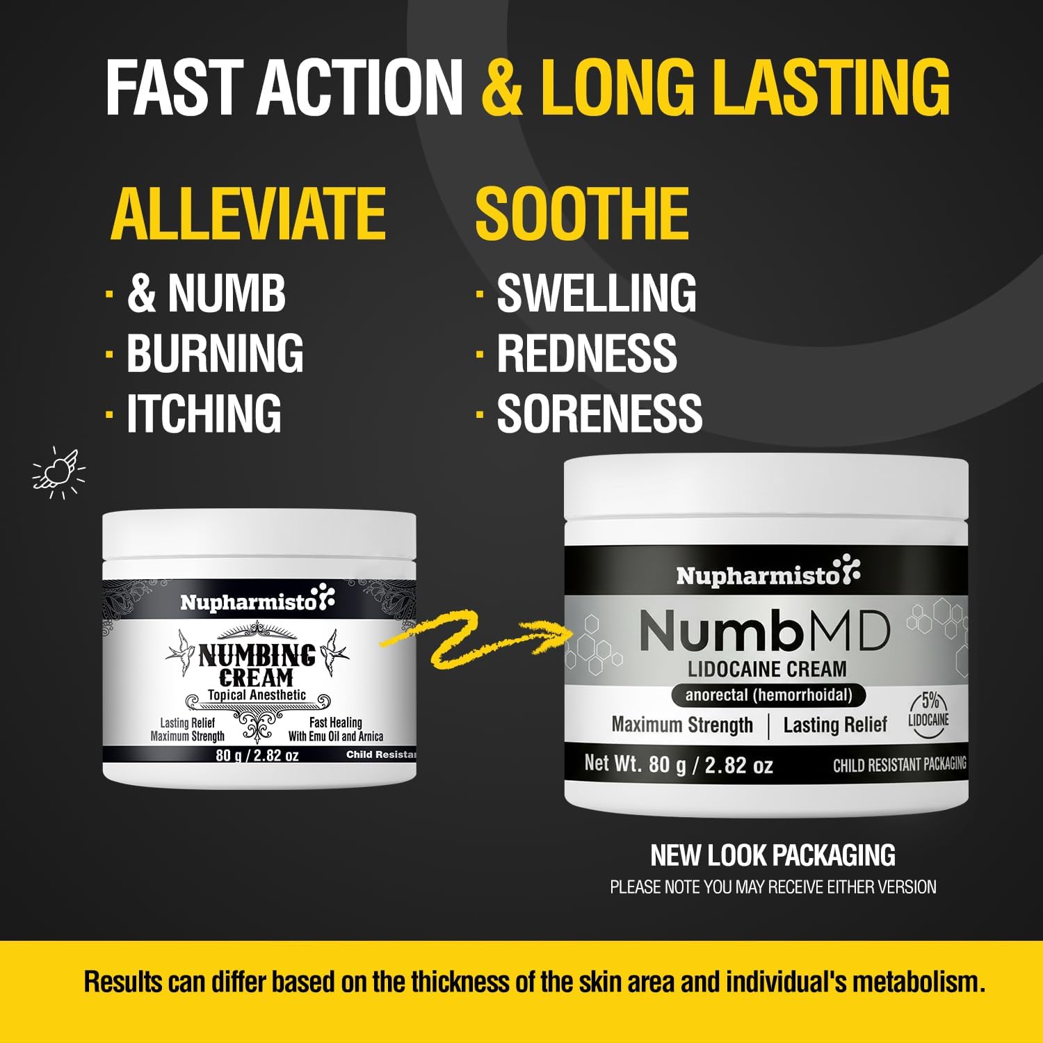 Detalle de Nupharmco 5% Lidocaine Numbing Cream, 80 g with Arnica & Emu Oil