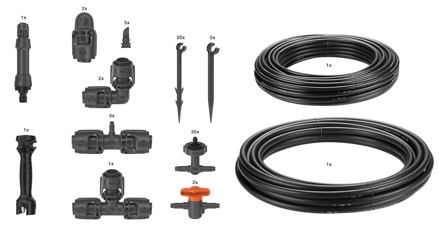 Detalle 2 de Gardena Micro-Drip-System Tropfbewässerung Set Hochbeet/Beet (35 Pflanzen) – 13455-20