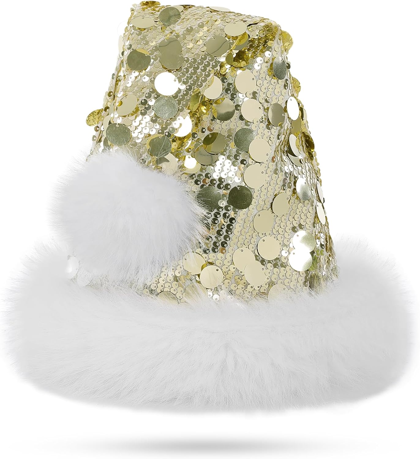 Detalle de Chapeau de Père Noël adulte KONVINIT double épaisseur à paillettes