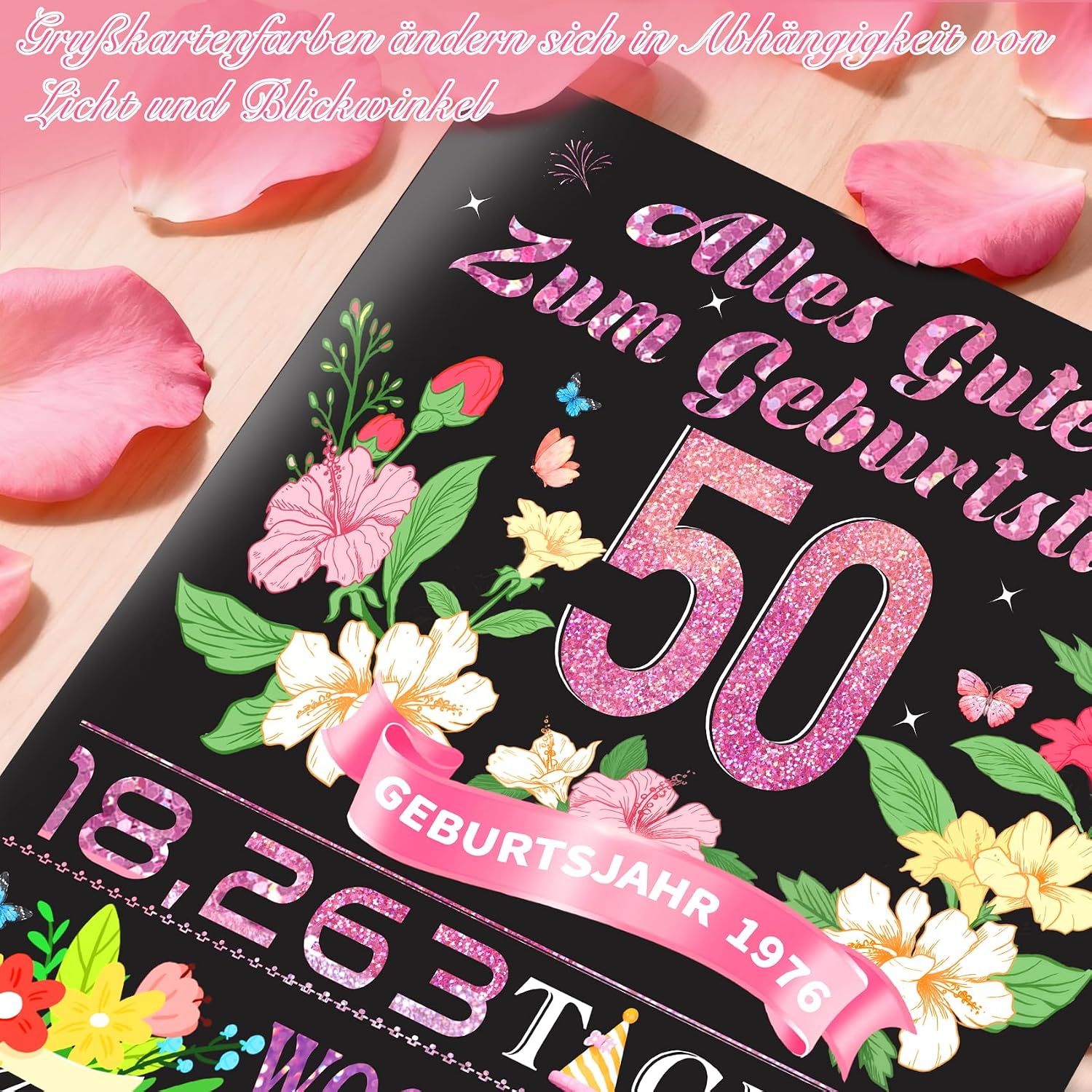 Thumbnail 6 de OLOSONG Geburtstagskarte 50 – 3D Pop-up Karte mit Umschlag (Back in 1976)