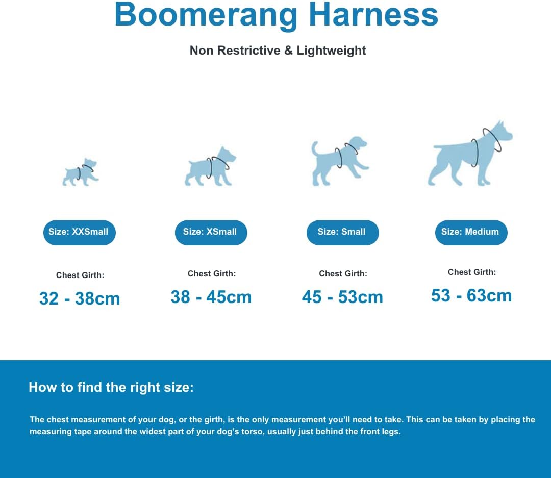 Thumbnail 5 de BullyBillows Boomerang Harness (XXSmall) – non-restrictive lightweight dog harness with neoprene