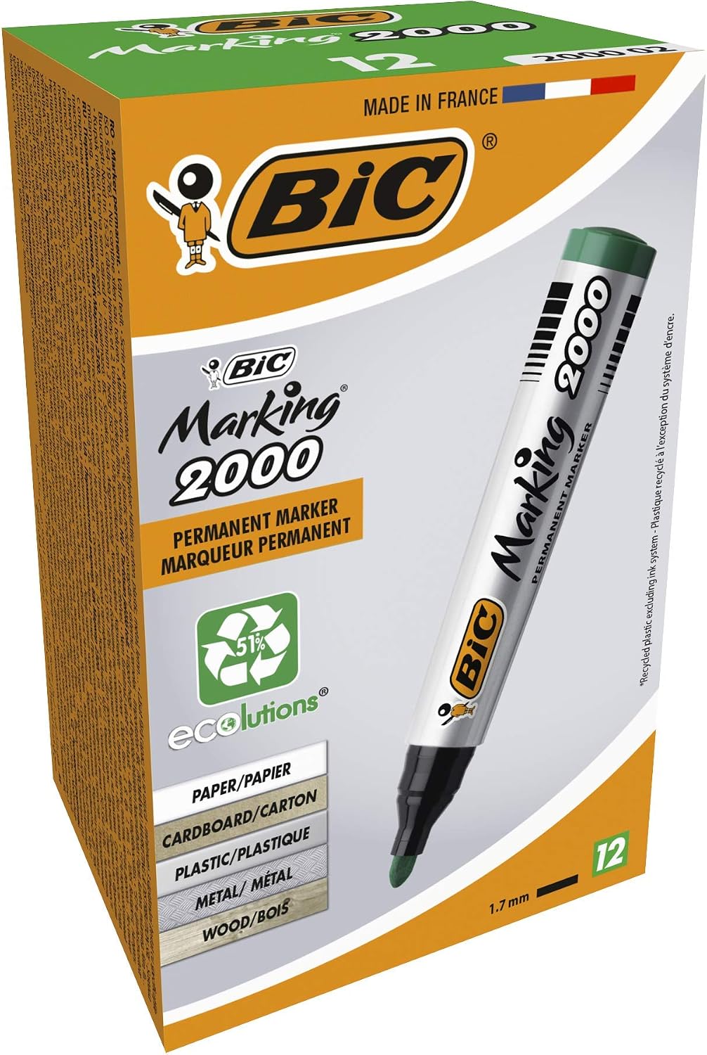 Detalle de BIC Marking 2000 ECOlutions Verde 12