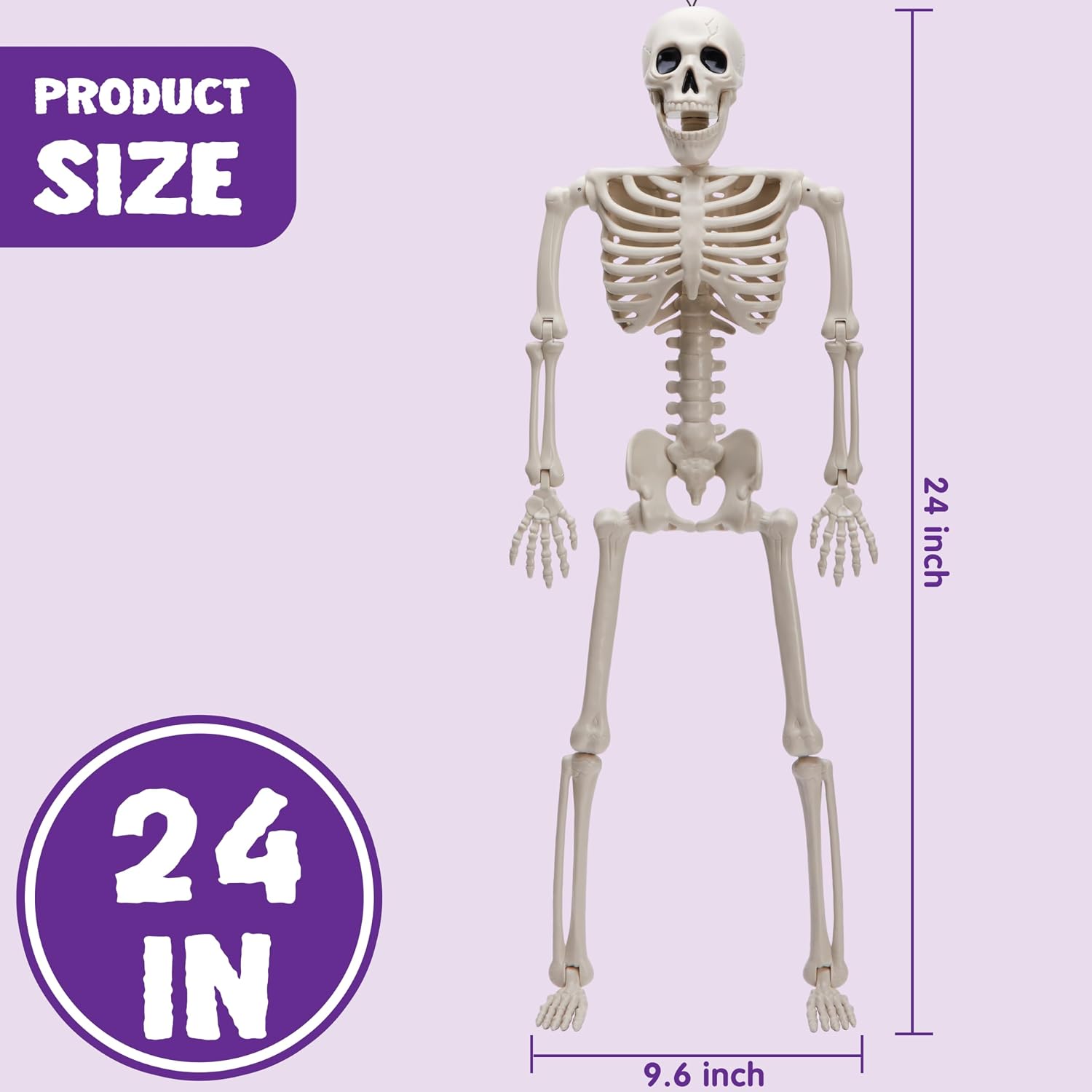 Thumbnail 5 de JOYIN 24-Inch Halloween Skeleton Decorations, 2-Piece Yellow Plastic Set