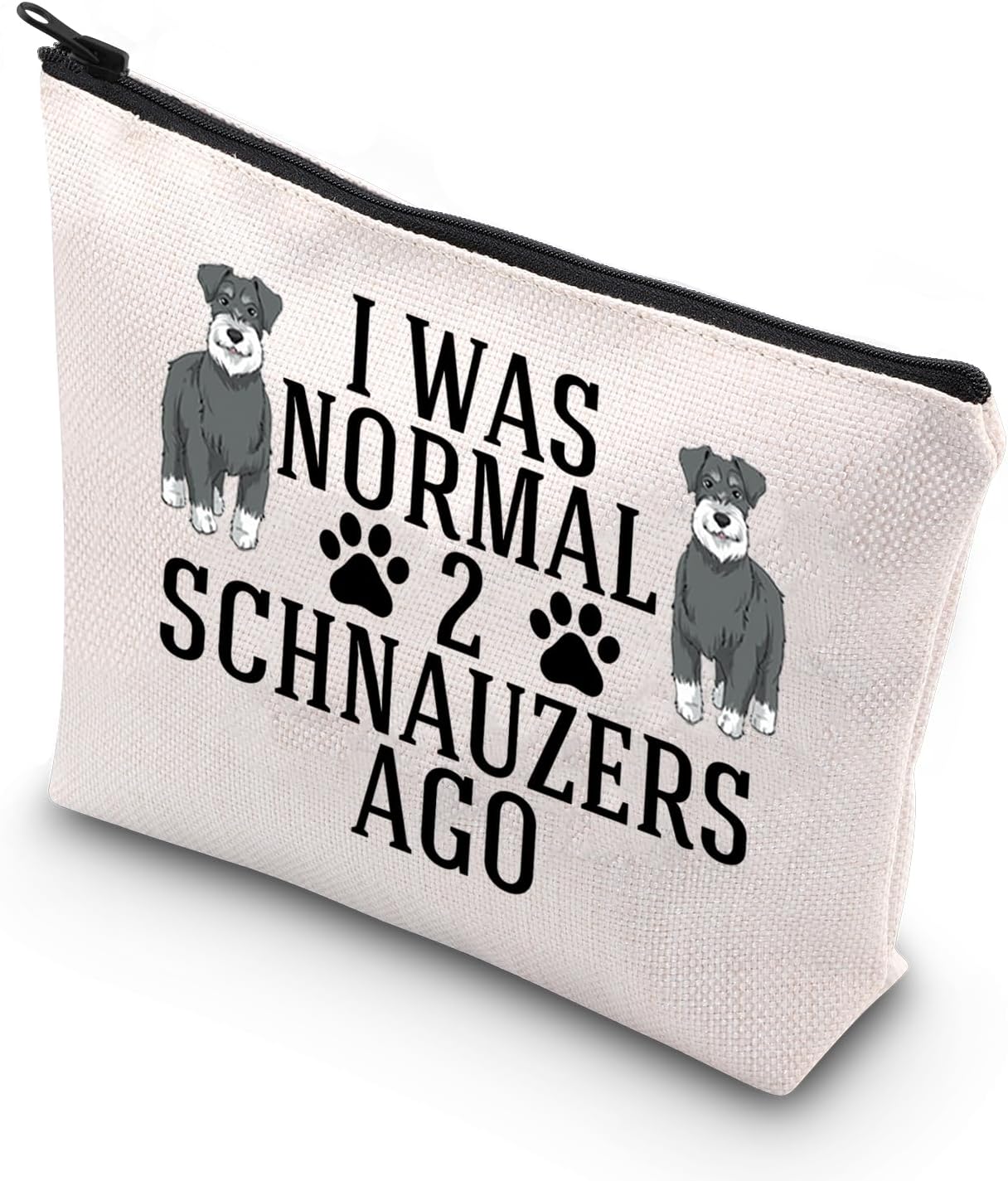 Detalle de PLITI Schnauzer Makeup Bag: A Practical Gift for Schnauzer Lovers