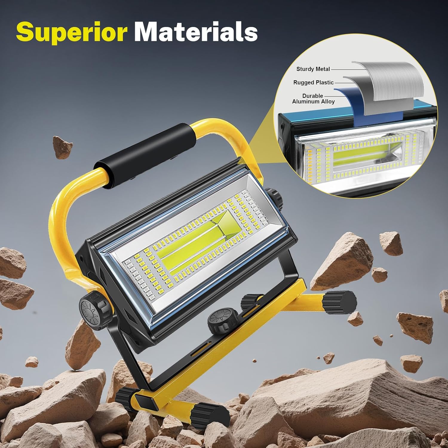 Detalle 2 de SYLSTAR COB 100W Rechargeable Work Light 7000 lm 🔦