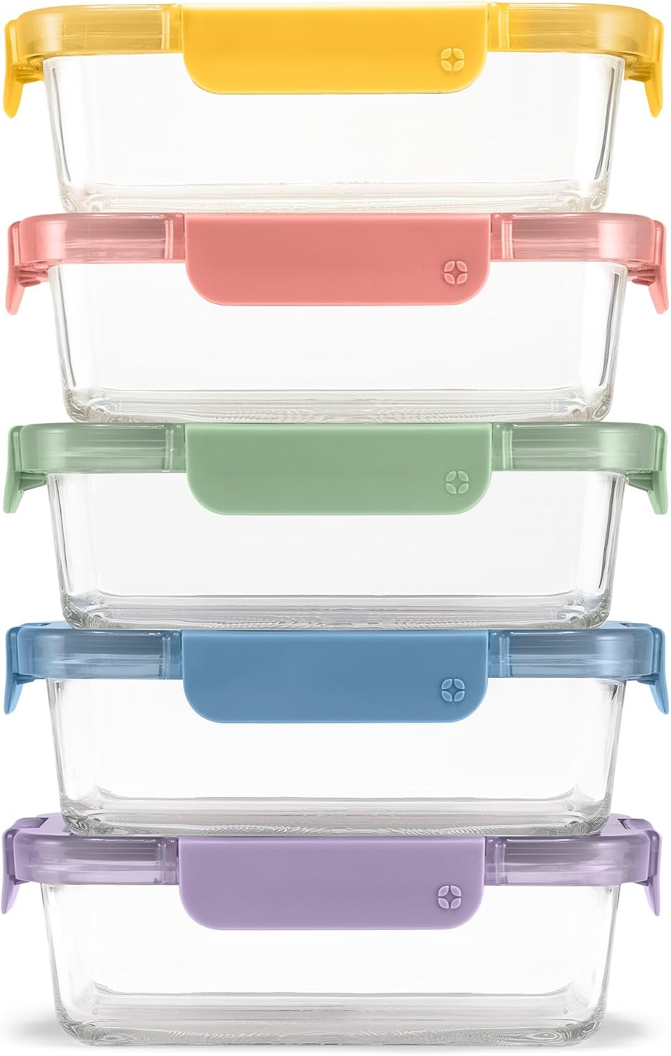 Detalle de Ello Color Lock 3.4 Cup Glass Meal Prep Set 🍱