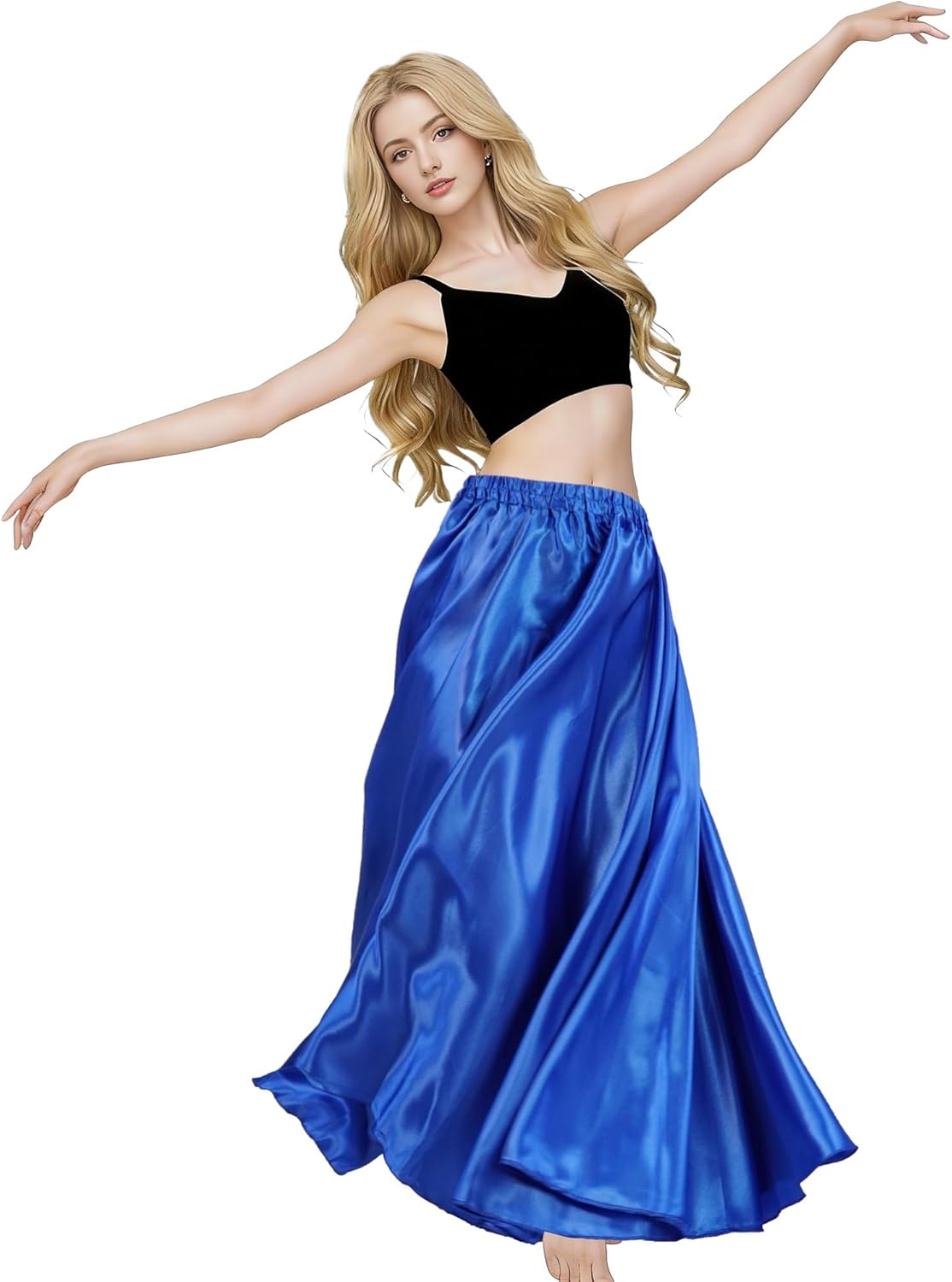 Detalle de Satin Skirt for Belly Dance and Festival Wear