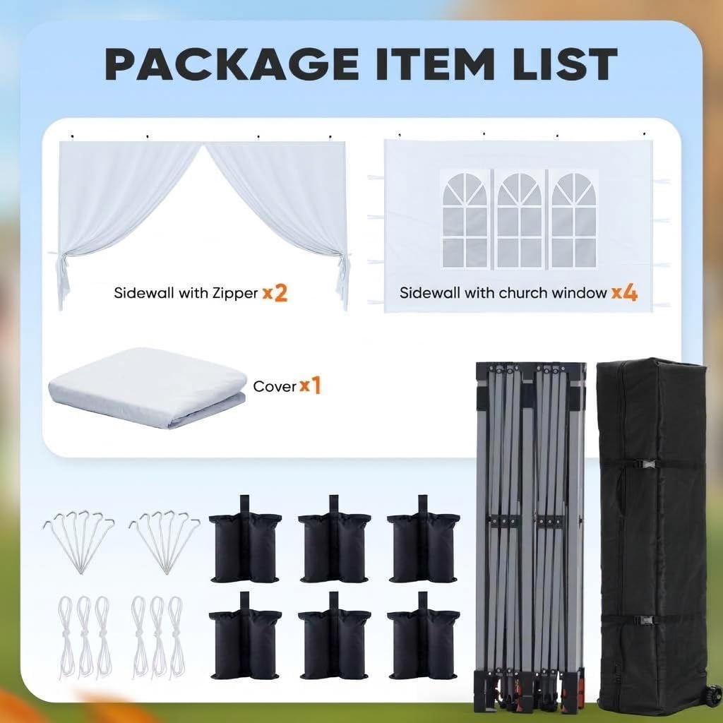 Thumbnail 6 de Quictent YS1205 10x20 Pop-Up Canopy Tent with Removable Sidewalls