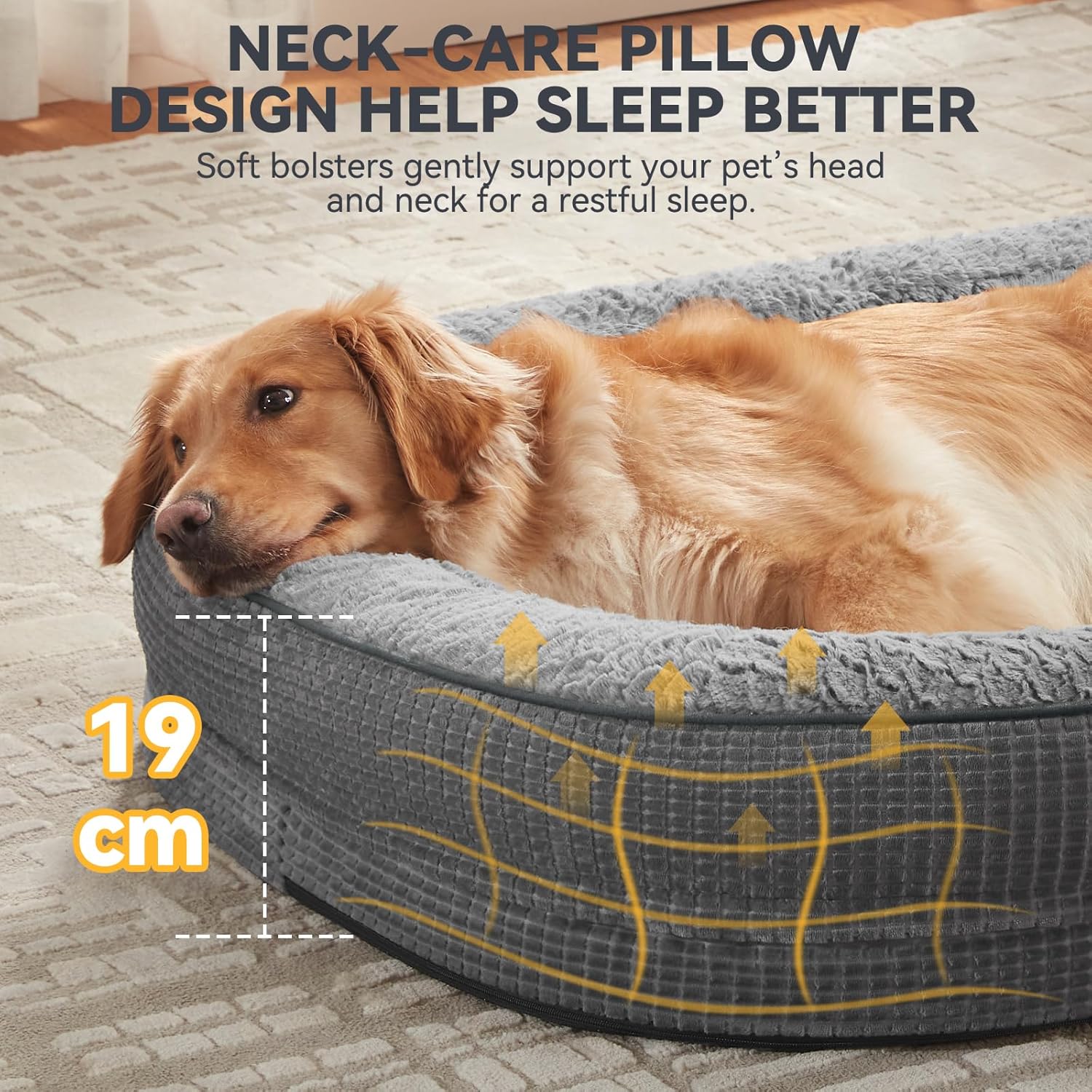 Thumbnail 4 de Pawk XL Orthopedic Memory Foam Dog Bed 41kg