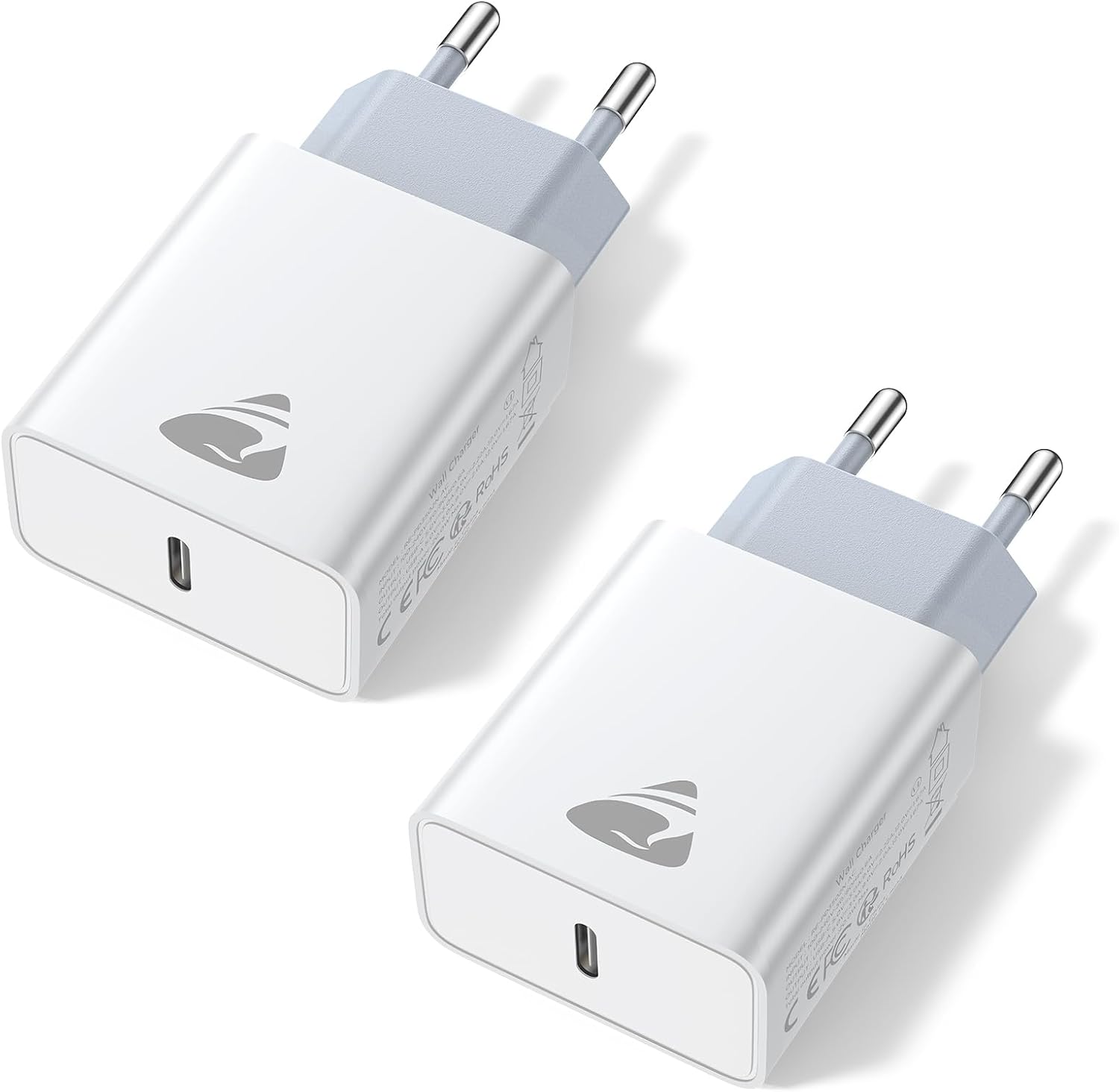 Detalle de Caricatore USB-C 2 Pezzi da 20W PD: ricarica rapida per iPhone e dispositivi USB-C