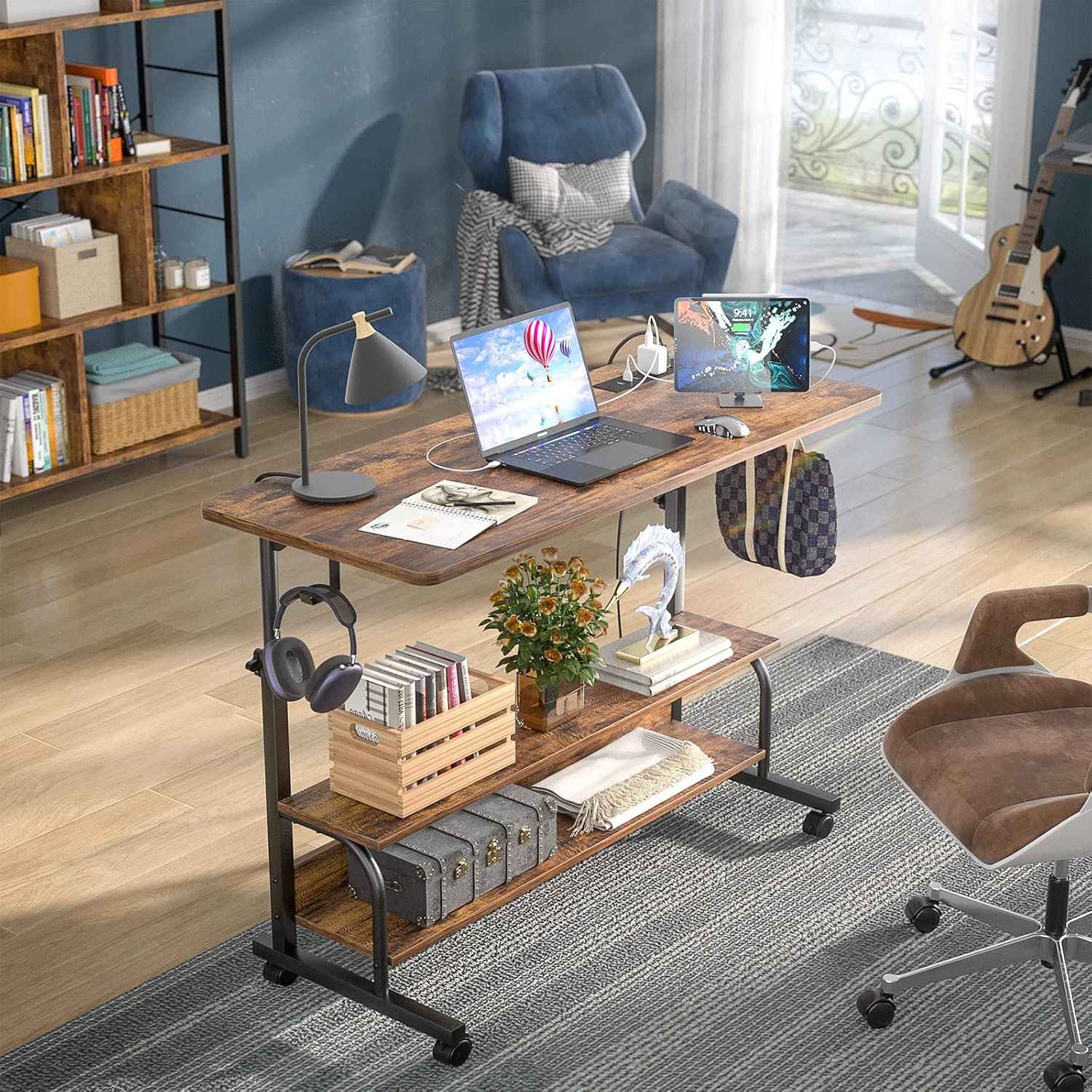 Detalle de iSunirm rolling standing desk, 104cm height