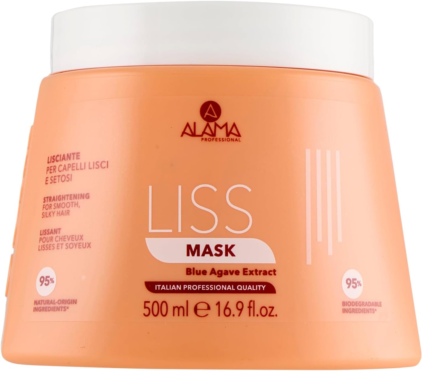 Detalle de A ALAMA Professional Alama Professional Liss Mask - 500 ml: maschera lisciante per capelli lisci e setosi