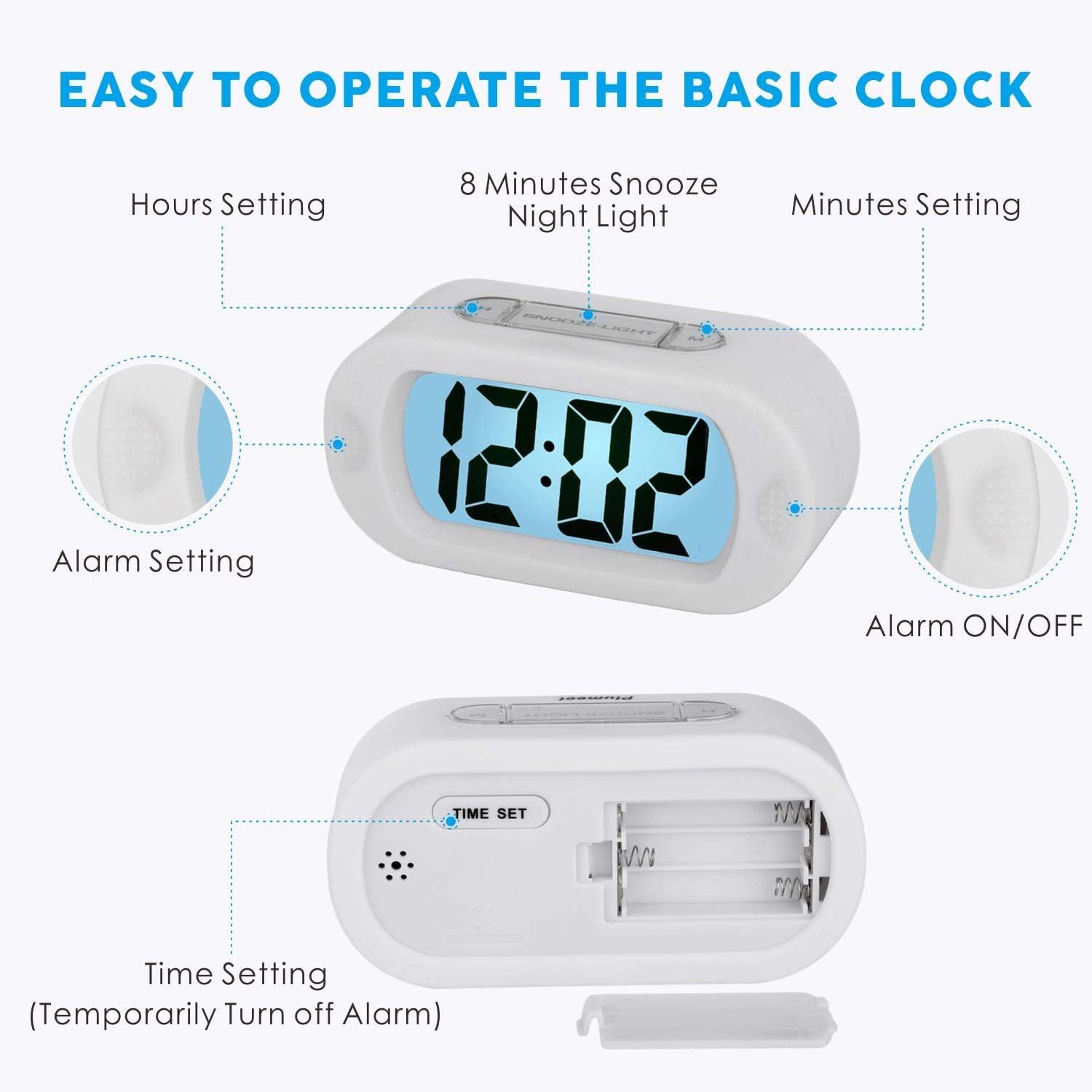 Thumbnail 4 de Plumeet Digital Alarm Clock 60s crescendo