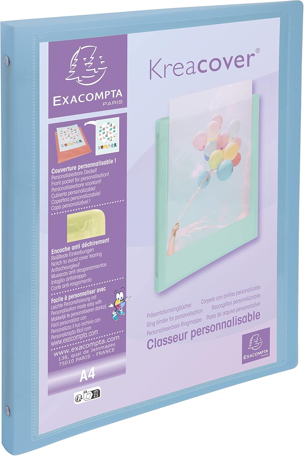 Thumbnail 4 de Exacompta 51279E Classeur Kreacover 4 anneaux 15 mm