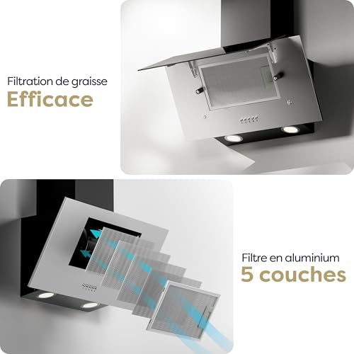 Thumbnail 8 de CIARRA CBCB6736C Hotte Aspirante Inclinée 60 cm – Classe A++