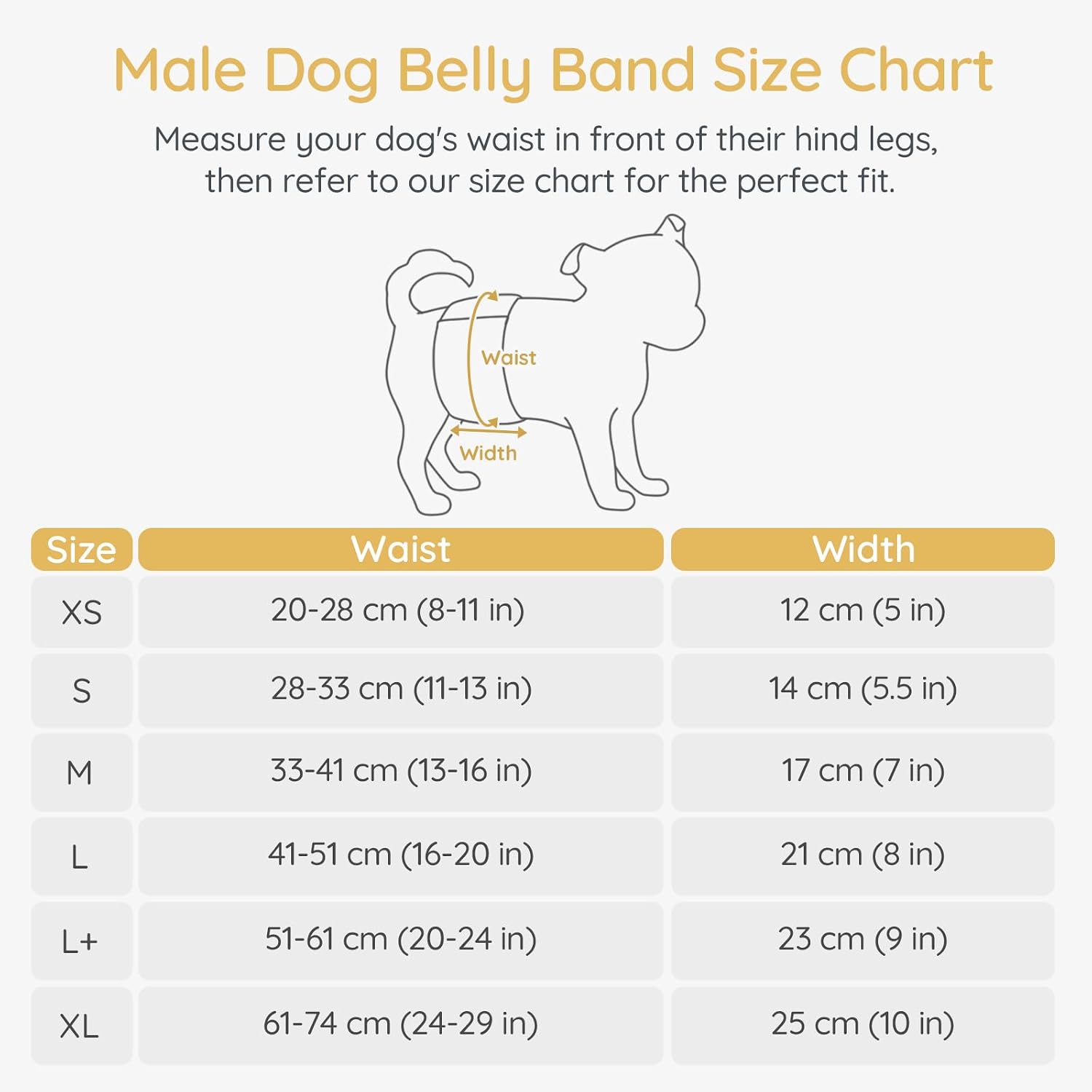 Detalle de Bella & Pal Belly Bands for Male Dogs (3 Pack) – Reusable, Washable Nappies for Small Dogs
