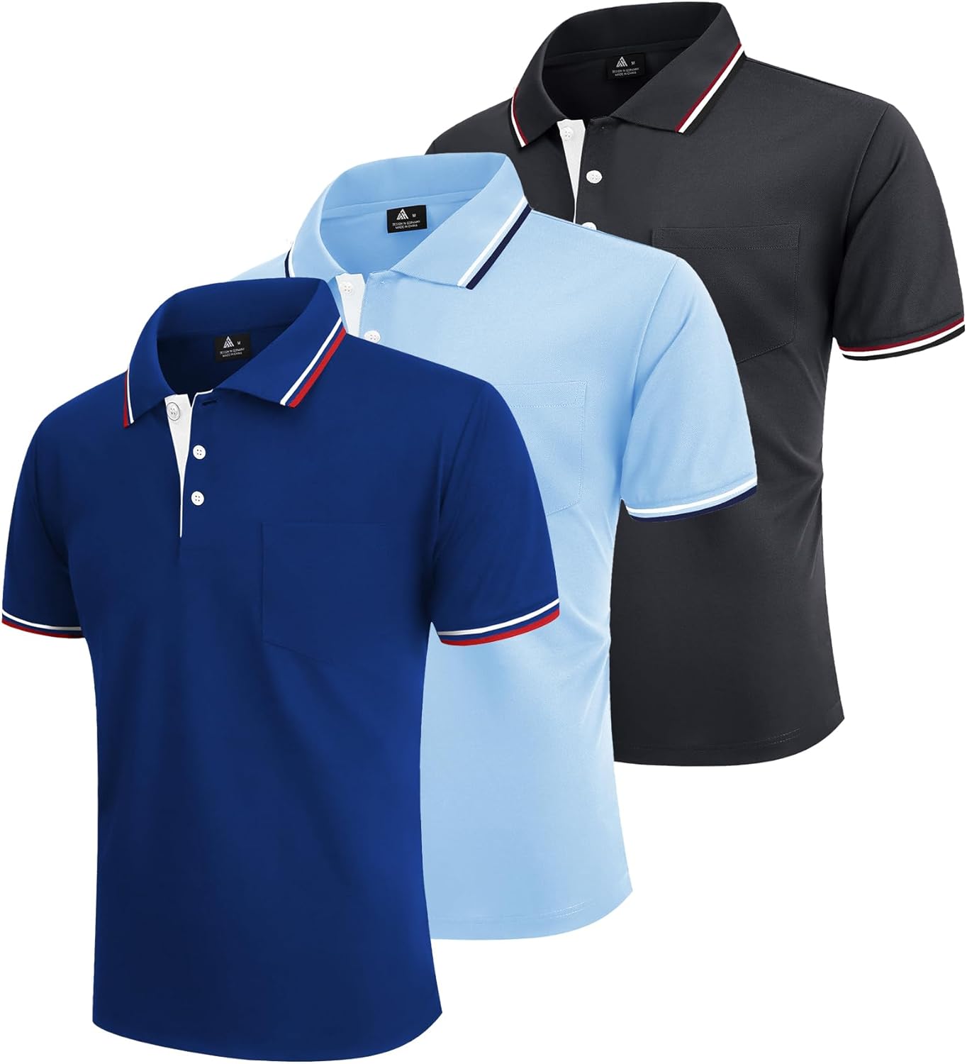 Thumbnail 2 de ZITY Polo Uomo Maniche Corte Pacco da 3: polo leggera, traspirante e versatile per sport e tempo libero