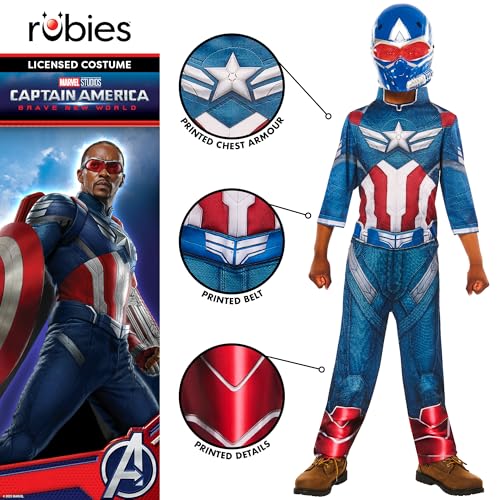 Thumbnail 1 de Rubies Disfraz Capitán América Jumpsuit y máscara licencia Marvel