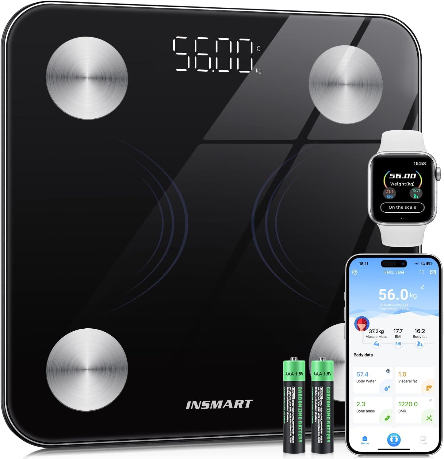 Detalle de INSMART Body Fat Scale 180kg