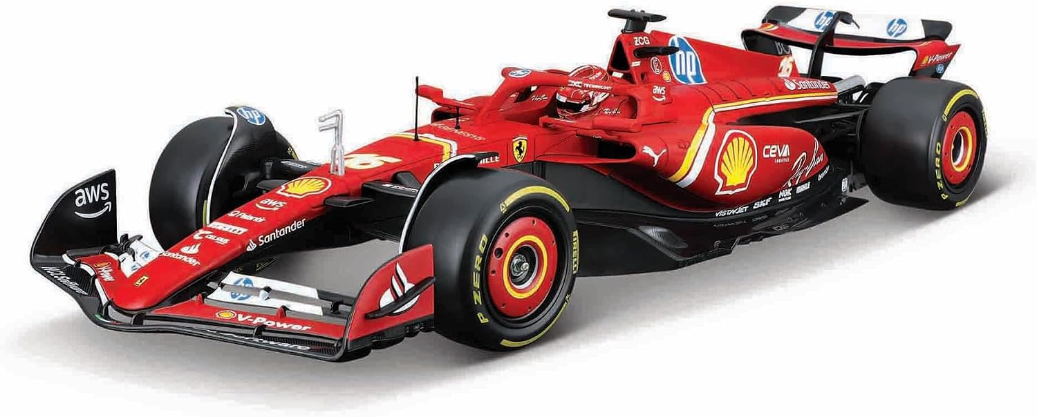Thumbnail 4 de Bburago Ferrari SF-23 Charles Leclerc 1:24 Gift Set
