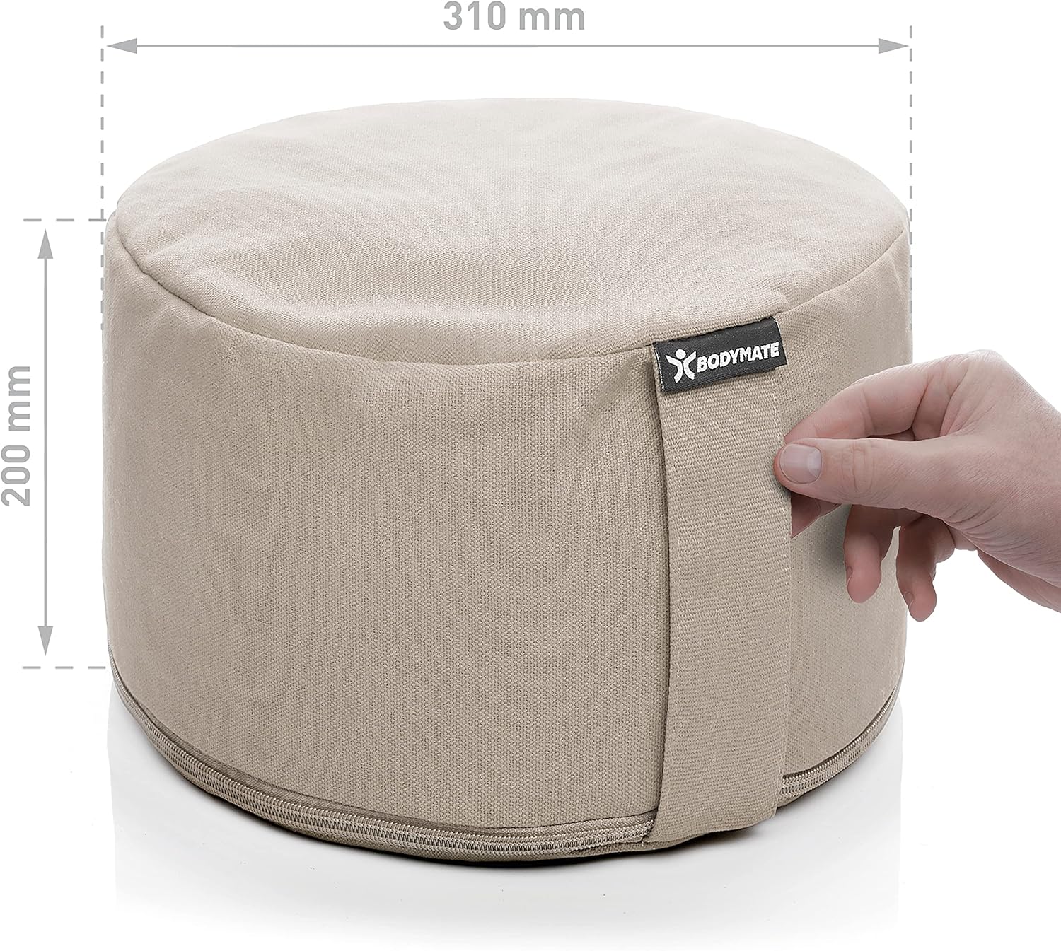 Detalle de BODYMATE Coussin de méditation zafu 20 cm