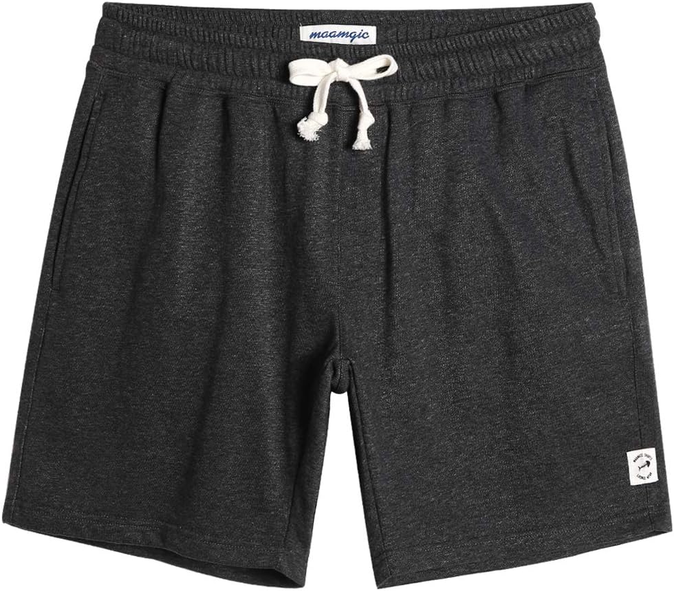 Detalle de maamgic Mens Athletic Gym Shorts 5/7" Elastic Waist with Zipper Pockets