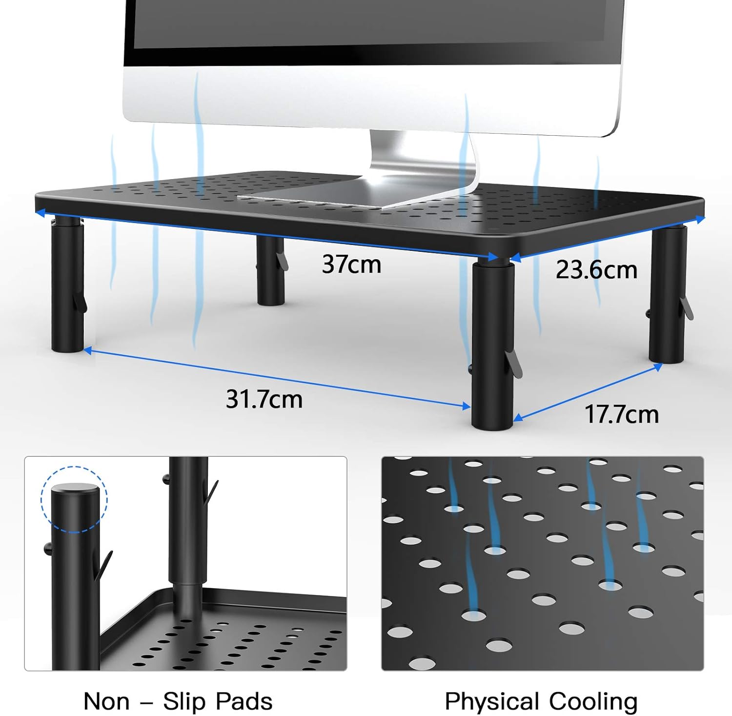 Thumbnail 5 de HUANUO Monitor Stand adjustable 3 heights, 20kg 🖥