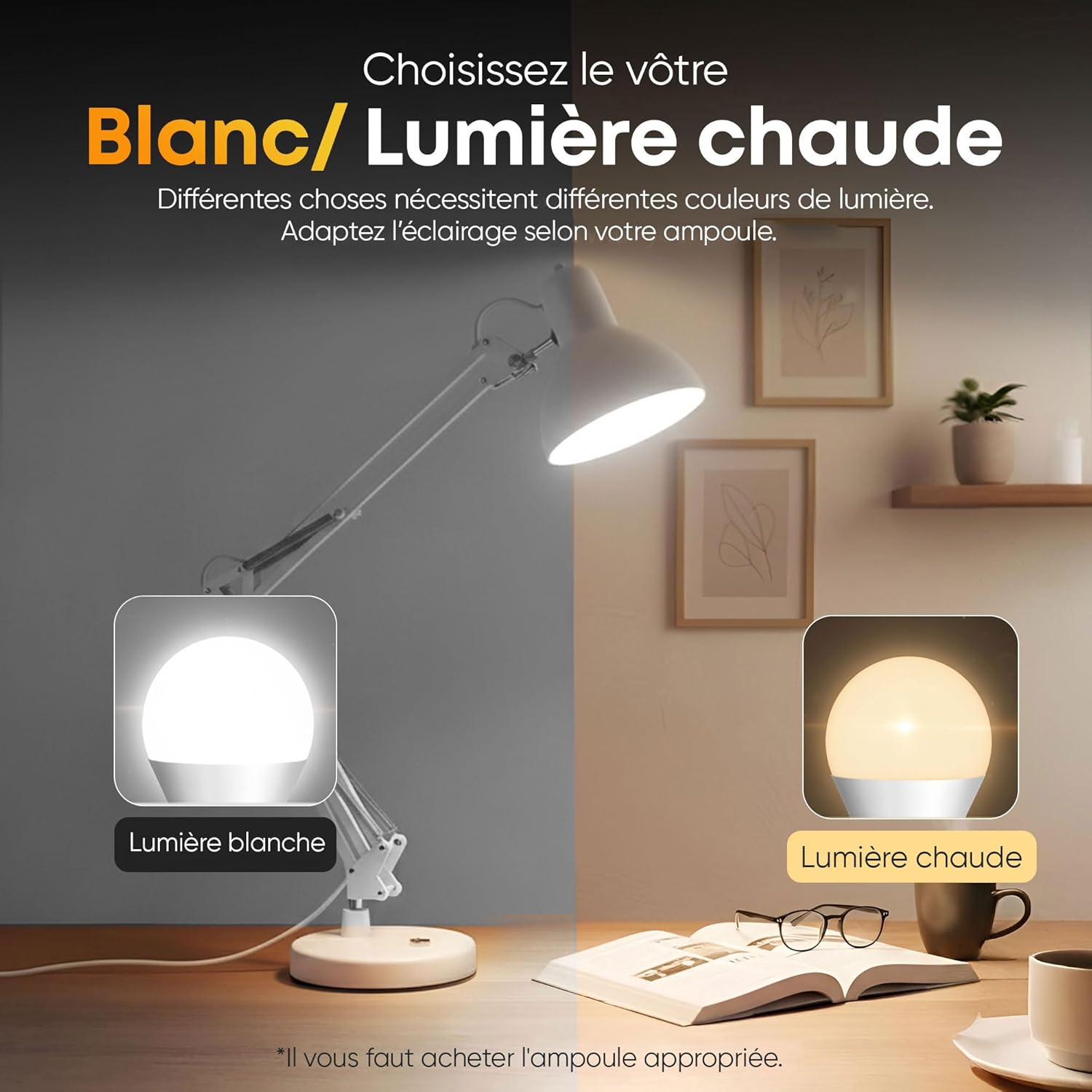 Thumbnail 6 de GOODS+GADGETS Lampe de travail rétro à bras articulé en métal (ampoule LED E27 offerte)