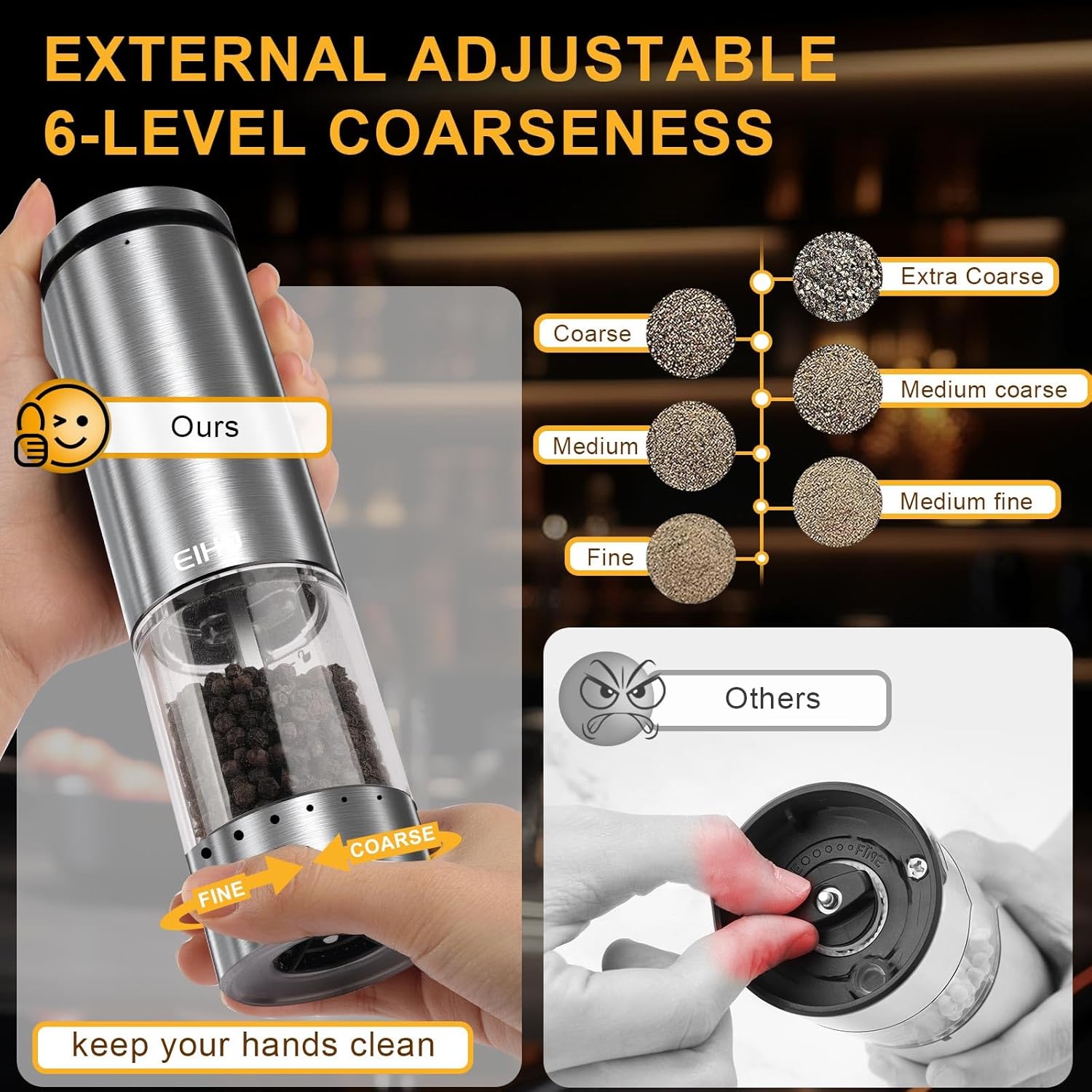 Thumbnail 1 de Rechargeable Salt & Pepper Grinder Set