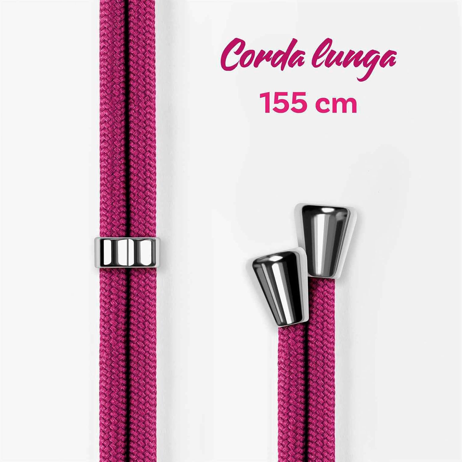 Detalle 2 de ONEFLOW Twist Case: Custodia con cinturino per Samsung Galaxy A16 (4G/5G) – Collana a tracolla Rosa