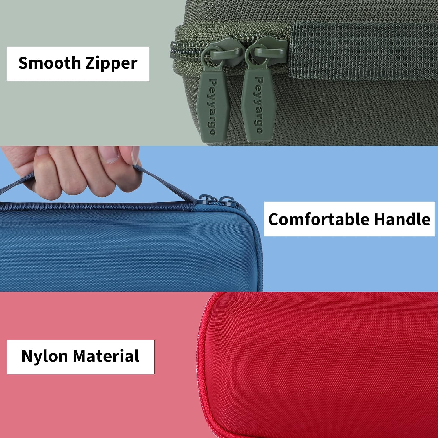 Detalle de Peyyargo Hart-Schutzhülle kompatibel mit JBL Flip 7/Flip 6/Flip 5 – harte Tasche mit Innenfächern