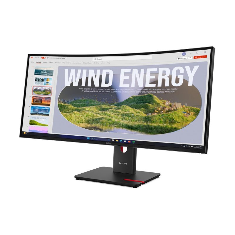 Detalle 2 de Lenovo ThinkVision T34WD-40 34" WQHD 120Hz VA Curvo