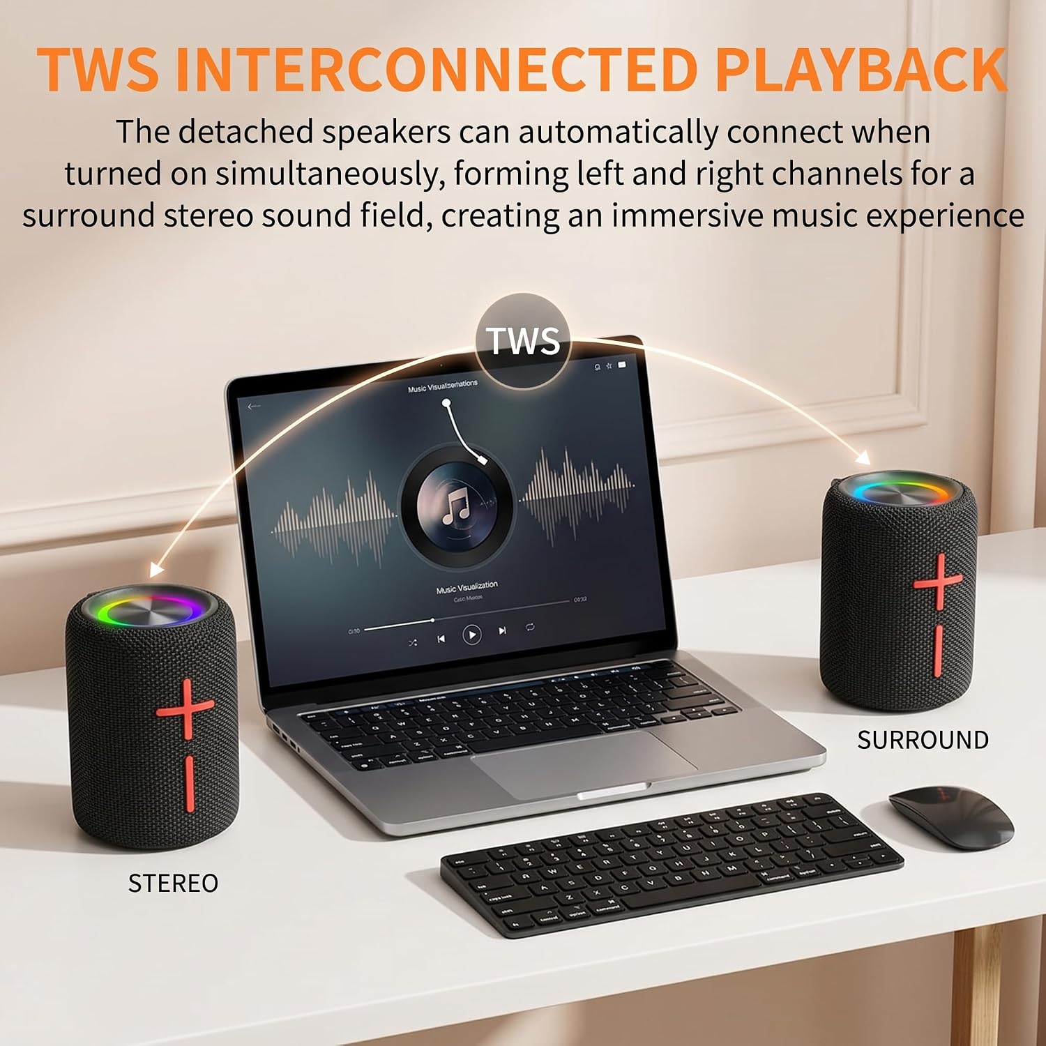Thumbnail 2 de 2 in 1 Magnetic Dual Splittable Bluetooth Speaker