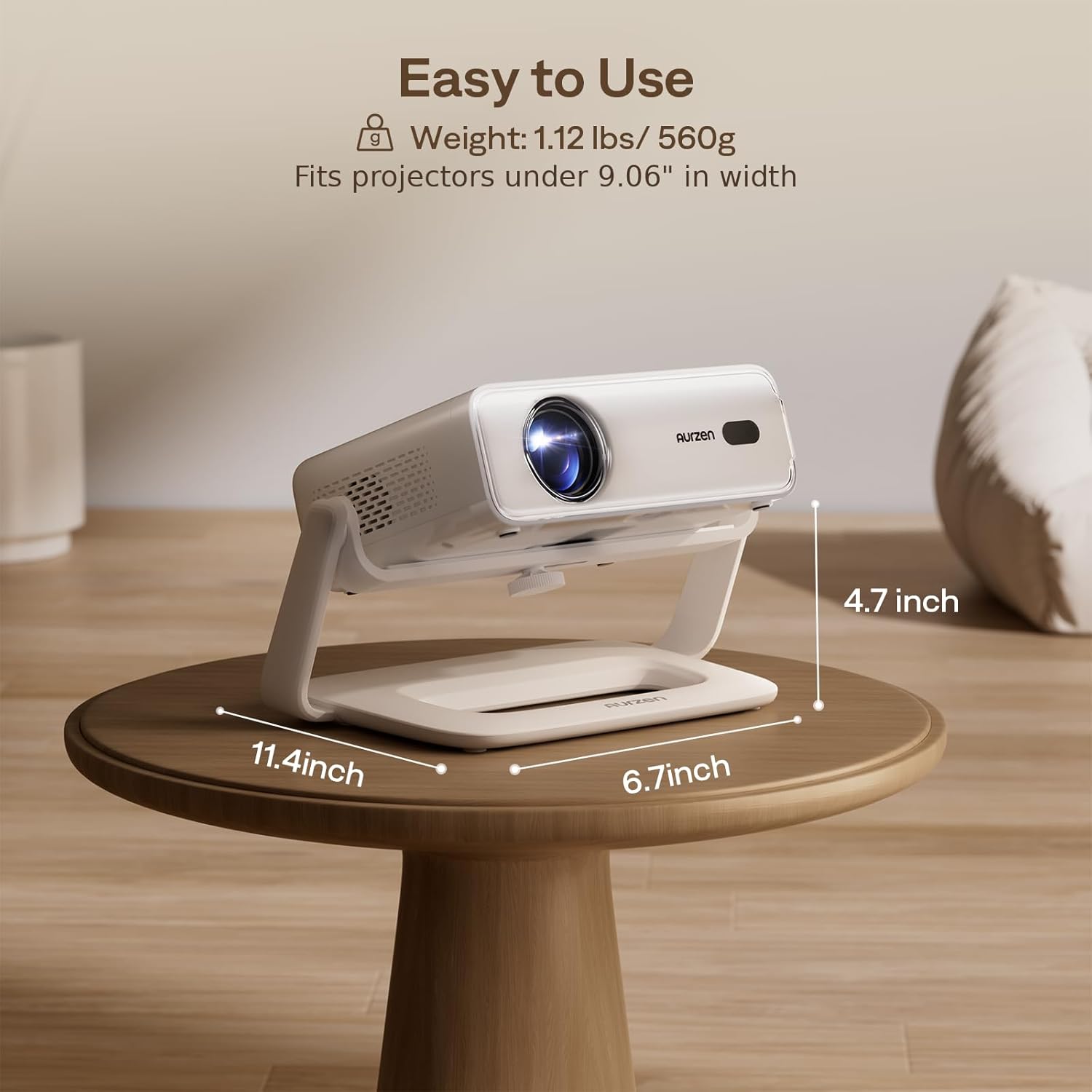 Thumbnail 1 de Aurzen Projektor-Stativ mit Mehrwinkelhalterung – 180° Drehwinkel, kompatibel mit EAZZE D1/D1G/D1 Pro, TMY, HAPPRUN, Yaber, Epson & den meisten Projektoren